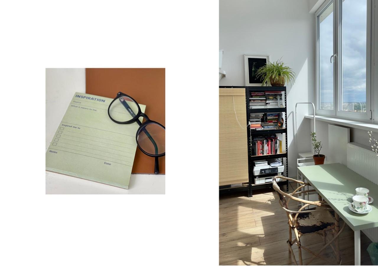דירות ורשה Atelier W Sercu Warszawy Z Panoramicznym Widokiem מראה חיצוני תמונה